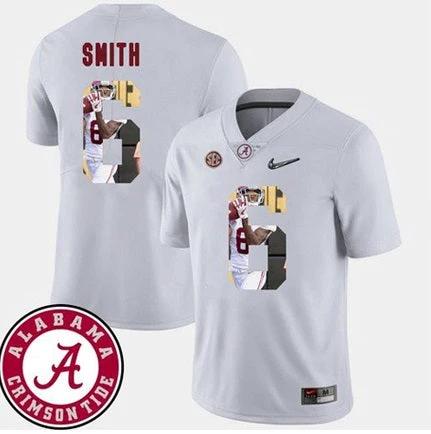 Alabama Crimson Tide #6 DeVonta Smith College Football White Jersey by My Store