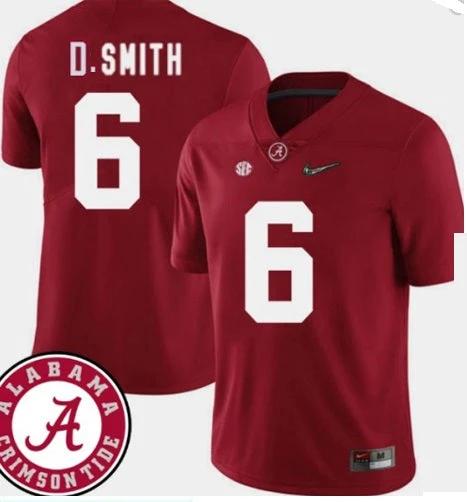 Alabama Crimson Tide #6 DeVonta Smith College NCAA Football Jersey Red by My Store