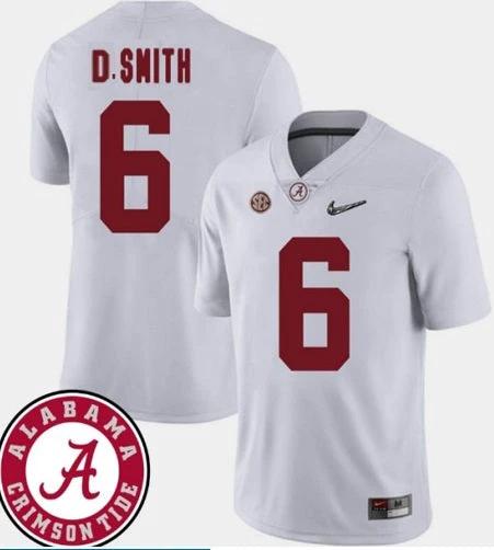 Alabama Crimson Tide #6 DeVonta Smith College NCAA Football Jersey White by My Store