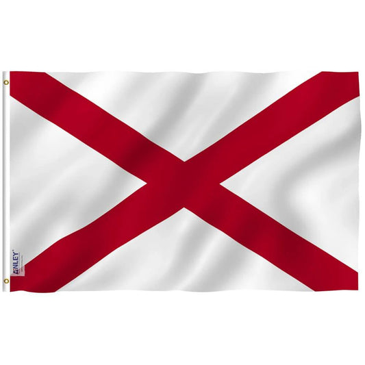 Alabama State Polyester Flag - Alabama AL Flags Flag Polyester with Brass Grommets 3X5Ft Banner USA by flagsjustdoit