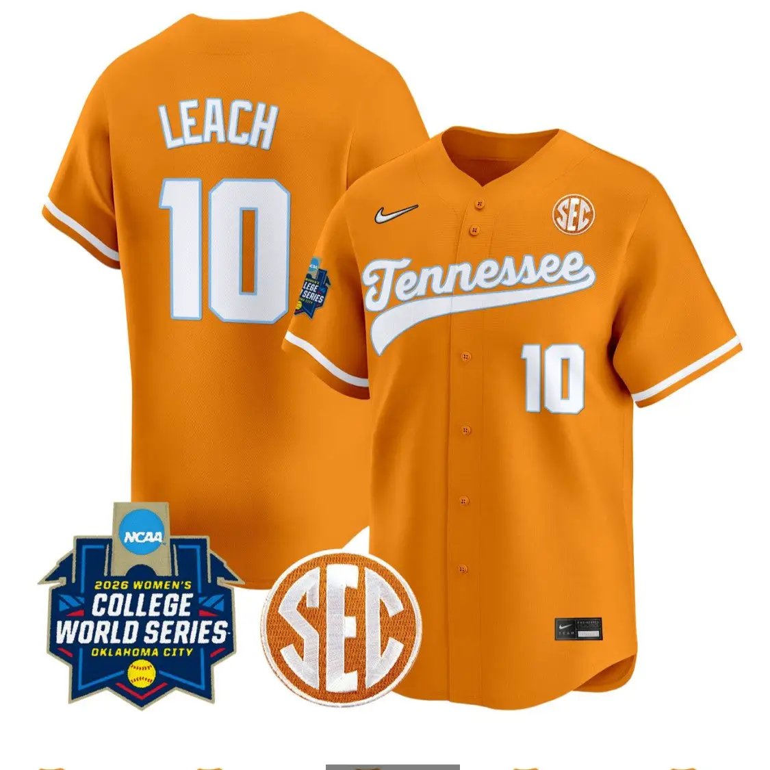 Alannah Leach Jersey #10 Tennessee Vols Softball 2026 World Series by My Store