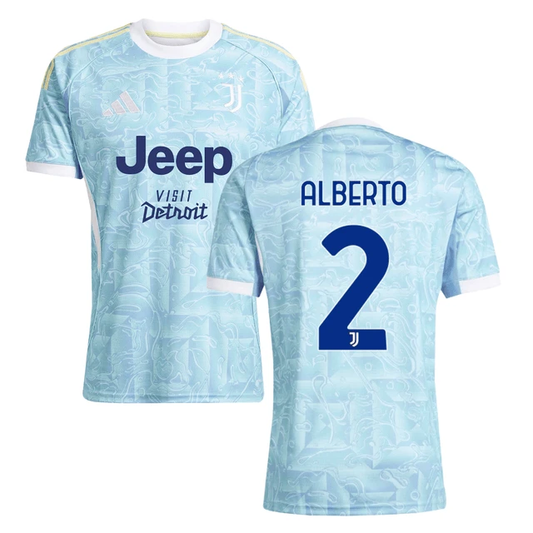 Alberto Costa 2 Juventus 2025-26 Away Match Jersey – Light Blue by Soccer Jersey