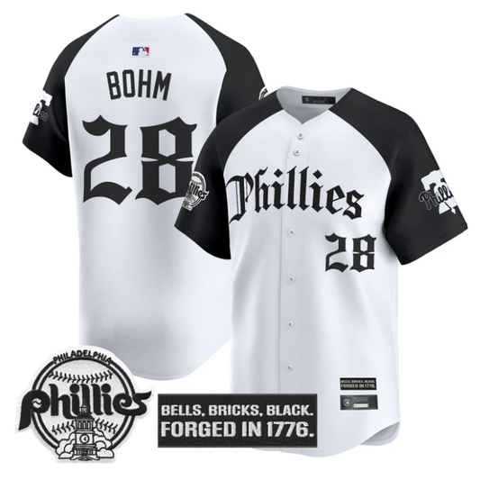 Alec Bohm Jersey #28 Philadelphia Phillies Gothic Liberty Edition Alternate by My Store