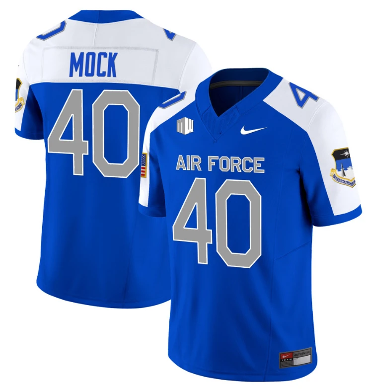 Alec Mock Jersey #40 Air Force Falcons Limited Football Stitched Royal Alternate by NCAA Football Jersey