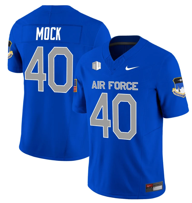 Alec Mock Jersey #40 Air Force Falcons Limited Football Stitched Royal by NCAA Football Jersey