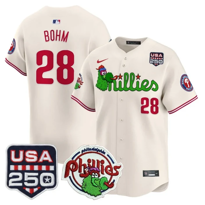 Alec Bohm Jersey #28 Philadelphia Phillies Phanatic 250 USA Stitched by My Store