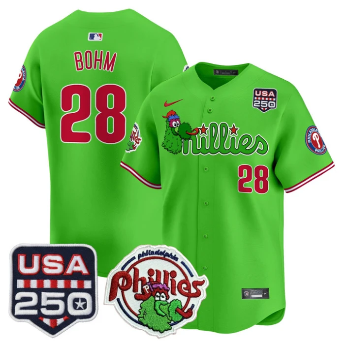 Alec Bohm Jersey #28 Philadelphia Phillies Phanatic 250 USA Stitched by My Store