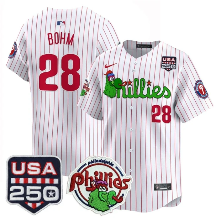 Alec Bohm Jersey #28 Philadelphia Phillies Phanatic 250 USA Stitched by My Store