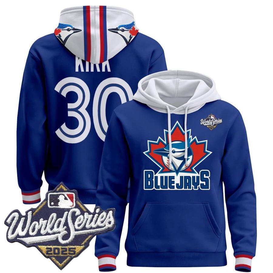Alejandro Kirk Hoodie #30 Toronto Blue Jays 2025 World Series Pullover Stitched by Hoodie Pullover