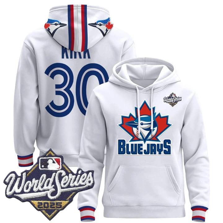 Alejandro Kirk Hoodie #30 Toronto Blue Jays 2025 World Series Pullover Stitched by Hoodie Pullover