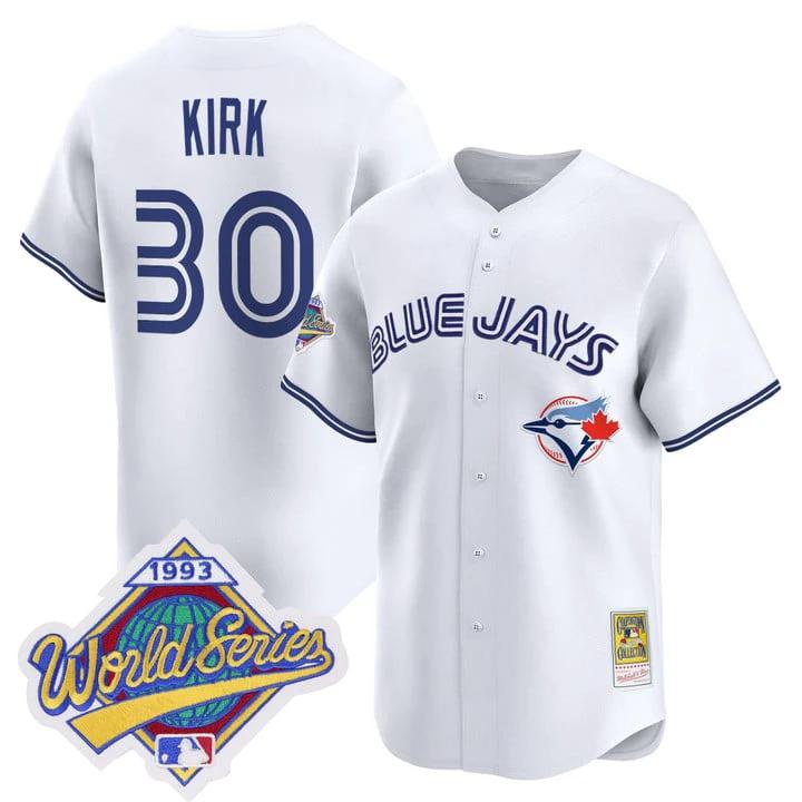 Alejandro Kirk Jersey #30 Toronto Blue Jays 1993 World Series Throwback by My Store