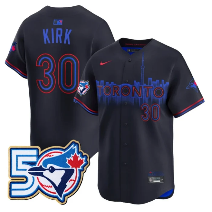 Alejandro Kirk Jersey #30 Toronto Blue Jays 50 Seasons Patch Stitched by My Store