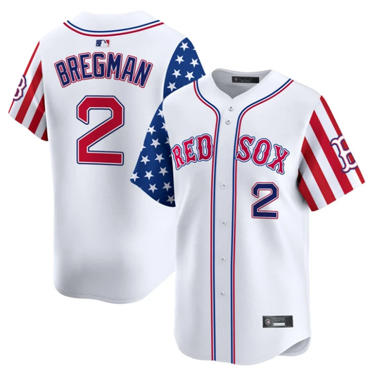 Alex Bregman Jersey #2 Boston Red Sox 2025 Memorial Day Vapor Premier Limited Stitched White by My Store