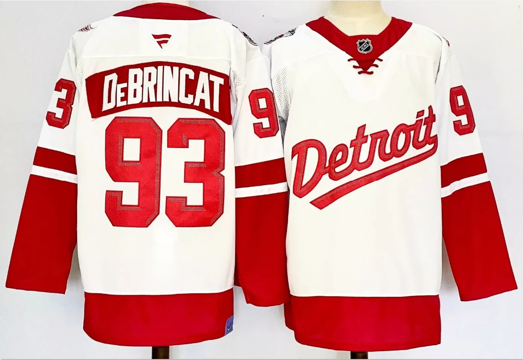 Alex DeBrincat Jersey #93 Detroit Red Wings 2025 Stadium Series Stitched White by Hockey David