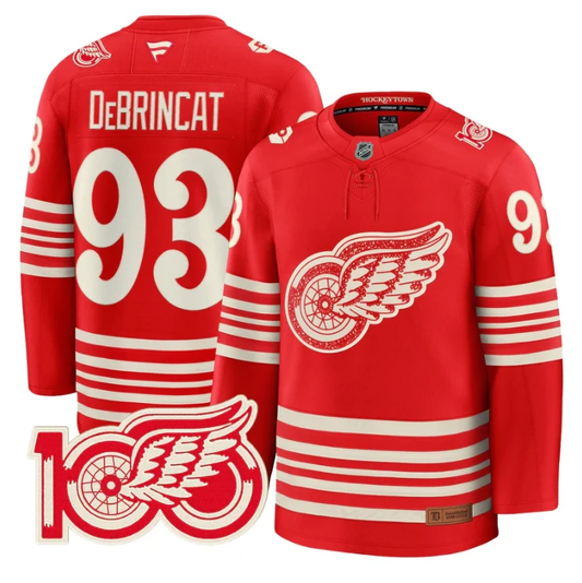 Alex DeBrincat Jersey #93 Detroit Red Wings Centennial Season Premium Stitched by Hockey David