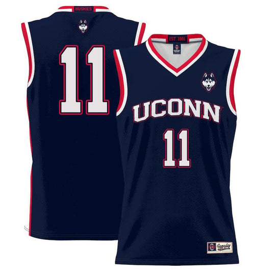 Alex Karaban Jersey UConn Huskies College Basketball No Name Navy #11 by My store basketball