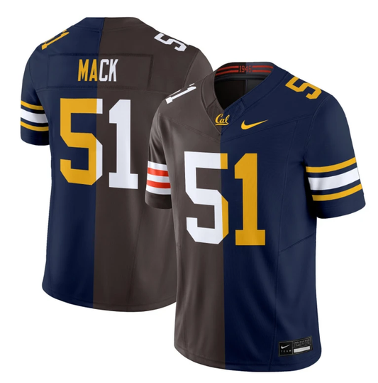 Alex Mack Jersey #5 California Golden Bears Split Vapor Limited Football by NCAA Football Jersey