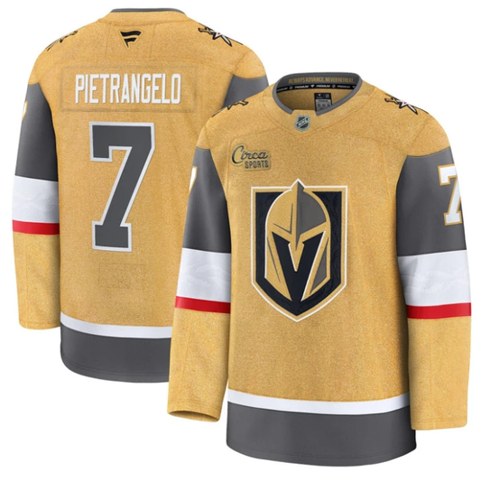 Alex Pietrangelo Jersey #7 Vegas Golden Knights Premium Stitched Gold by Hockey David