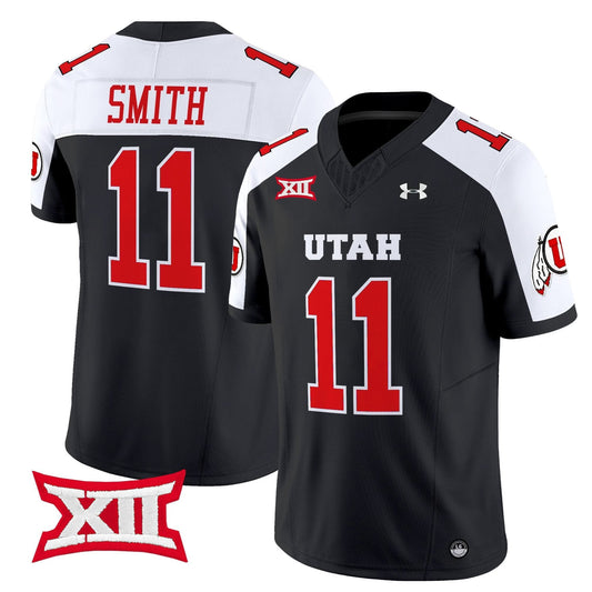Alex Smith Jersey #11 Utah Utes 2025 Vapor Limited Stitched Black Alternate by NCAA Football Jersey