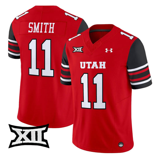 Alex Smith Jersey #11 Utah Utes 2025 Vapor Limited Stitched Red by NCAA Football Jersey