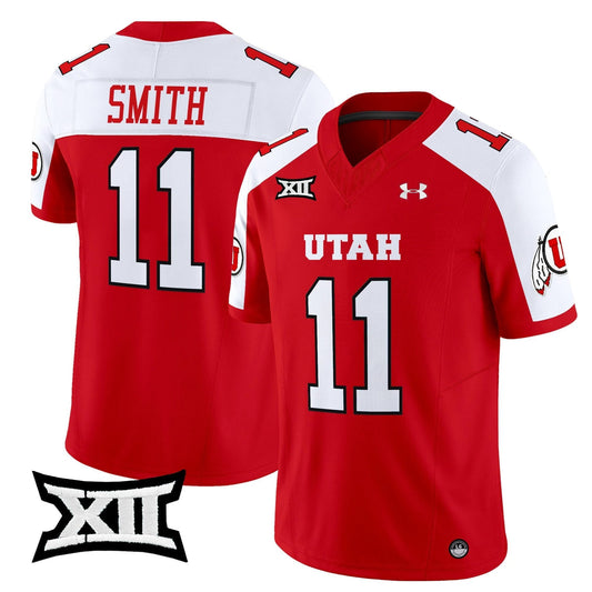 Alex Smith Jersey #11 Utah Utes 2025 Vapor Limited Stitched Red Alternate by NCAA Football Jersey
