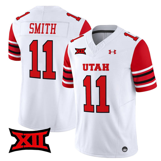 Alex Smith Jersey #11 Utah Utes 2025 Vapor Limited Stitched White by NCAA Football Jersey