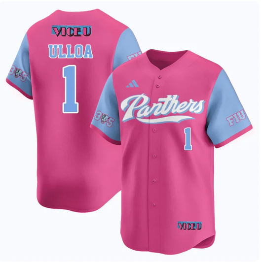 Alex Ulloa Jersey #1 FIU Baseball 2025 Vice U Stitched Pink by My Store