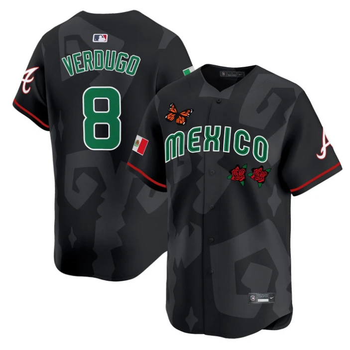 Alex Verdugo Jersey #8 Mexican Heritage 2025 Sentrock Vapor Limited Stitched Black by My Store