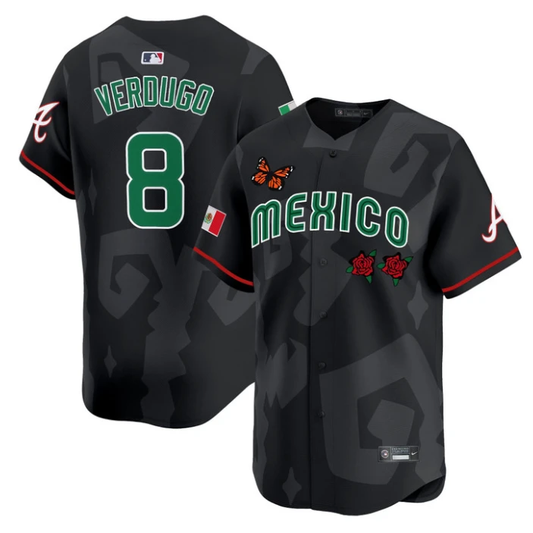 Alex Verdugo Jersey #8 Mexican Heritage 2025 Sentrock Vapor Limited Stitched Black by My Store