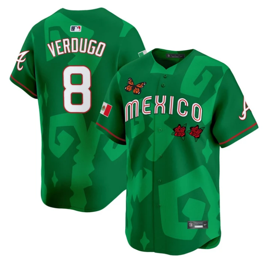 Alex Verdugo Jersey #8 Mexican Heritage 2025 Sentrock Vapor Limited Stitched Green by My Store