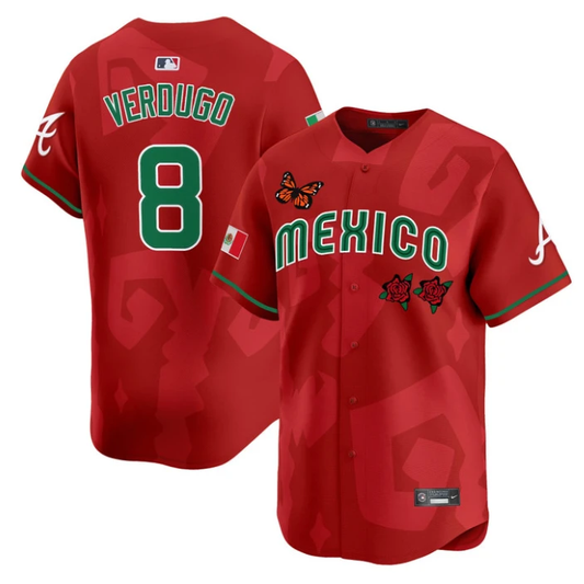 Alex Verdugo Jersey #8 Mexican Heritage 2025 Sentrock Vapor Limited Stitched Red by My Store