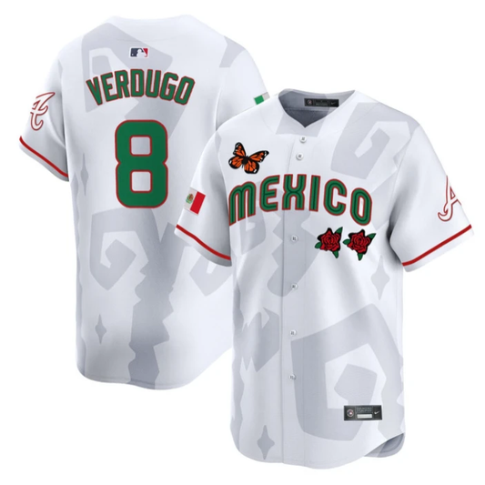 Alex Verdugo Jersey #8 Mexican Heritage 2025 Sentrock Vapor Limited Stitched White by My Store