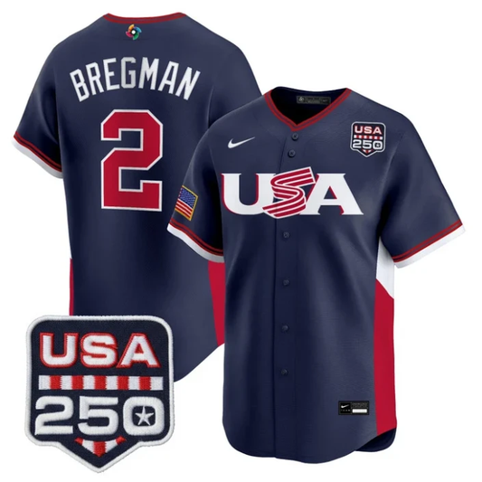 Alex Bregman Jersey #2 Team USA World Baseball Classic 250 USA 2026 Stitched by My Store