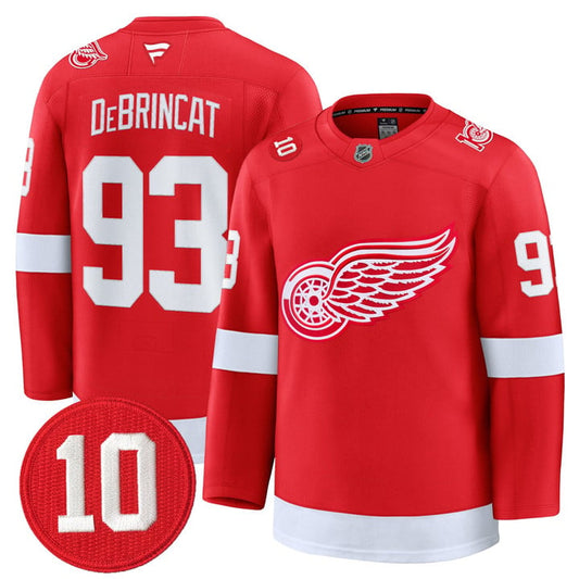 Alex DeBrincat Jersey #93 Detroit Red Wings #10 Alex Delvecchio Honoring Premium Stitched by Hockey David