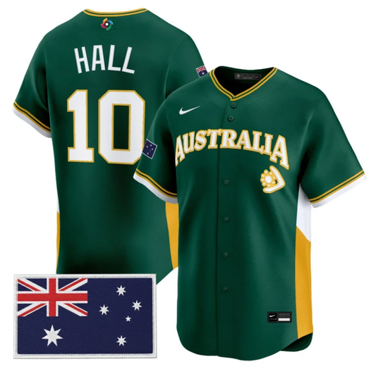 Alex Hall Jersey #10 Team Australia 2026 World Baseball Stitched by My Store