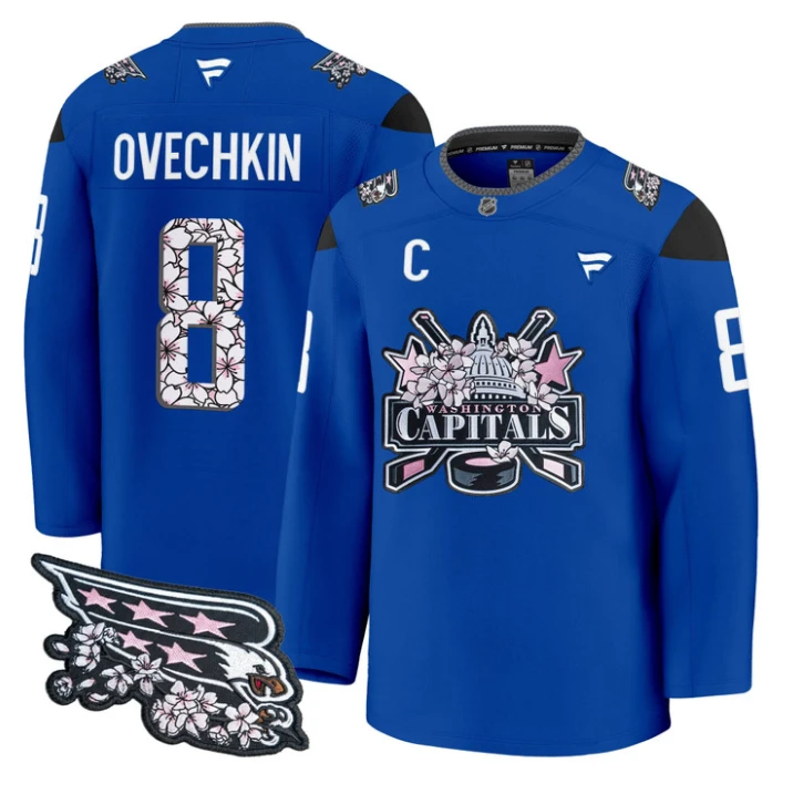 Alex Ovechkin Jersey #8 Washington Capitals 2026 Hockey Premium Stitched by Hockey David
