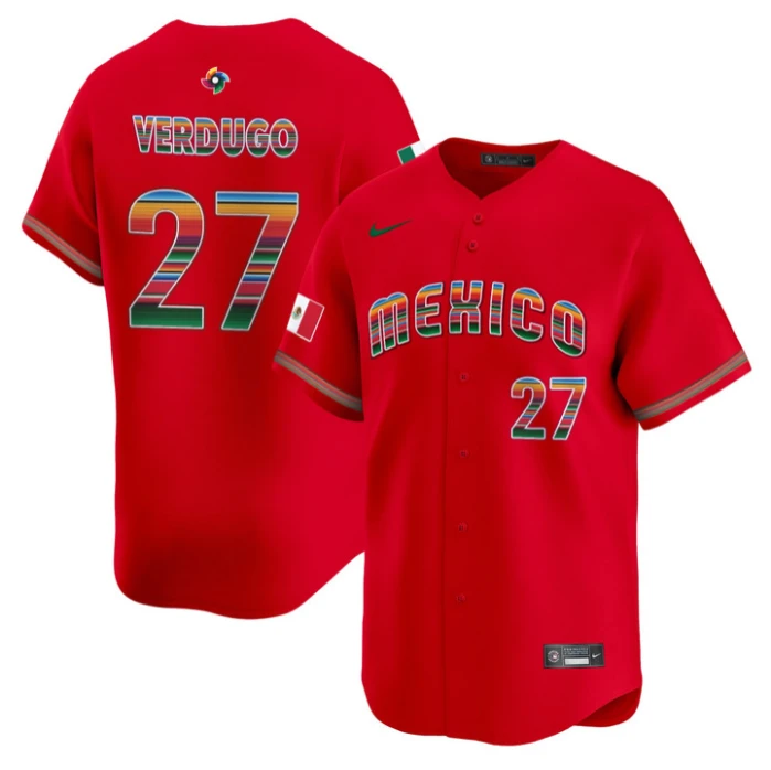 Alex Verdugo Jersey #27 Team Mexico 2026 World Baseball Serape Edition Stitched by My Store