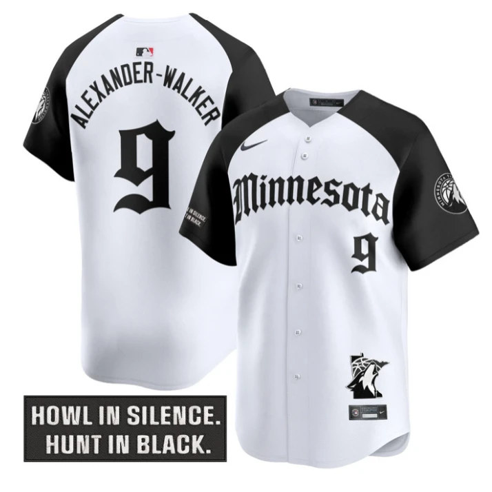 Alexander-Walker Jersey #9 Minnesota Timberwolves Gothic North Howl by My Store