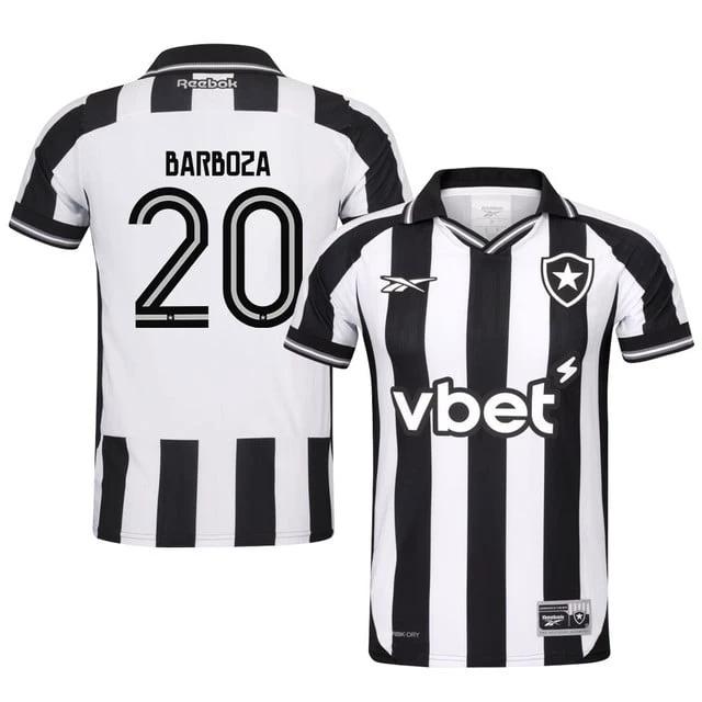 Alexander Barboza #20 Botafogo 2025-26 Home Jersey – Black White by Soccer Jersey
