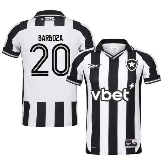 Alexander Barboza #20 Botafogo 2025-26 Home Jersey – Black White by Soccer Jersey
