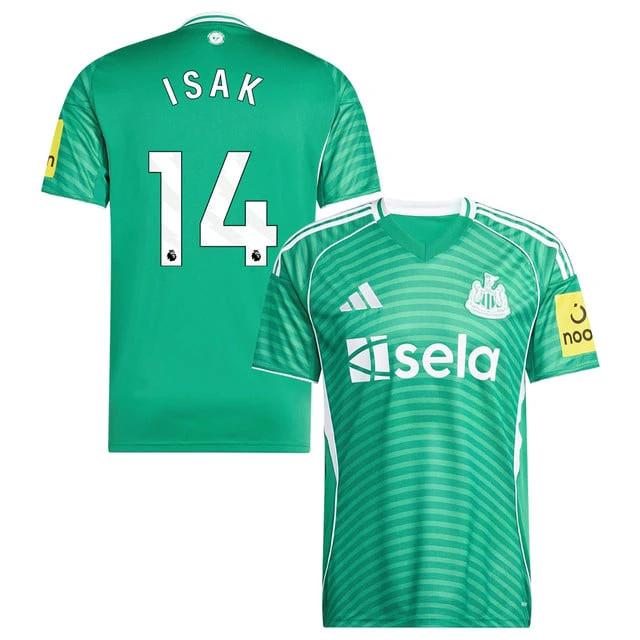Alexander Isak #14 Newcastle United 2025-26 Away Match Jersey – Green by Soccer Jersey
