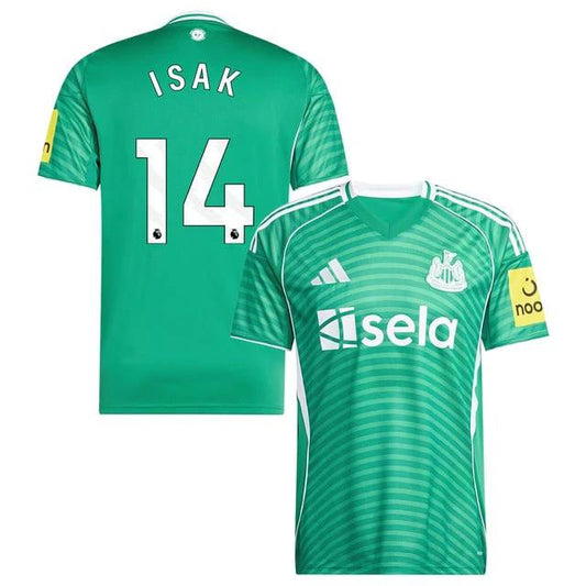 Alexander Isak #14 Newcastle United 2025-26 Away Match Jersey – Green by Soccer Jersey