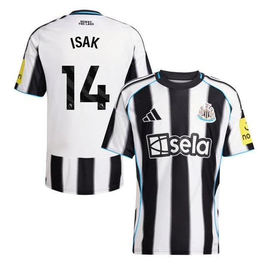 Alexander Isak #14 Newcastle United 2025-26 Home Match Jersey – White Black by Soccer Jersey