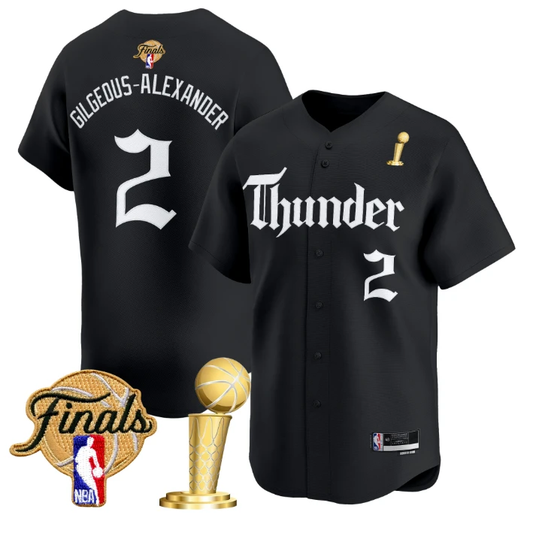 Alexander Jersey #2 Oklahoma City Thunder Gothic Storm 2025 Champions Black by My Store