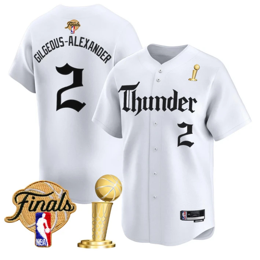 Alexander Jersey #2 Oklahoma City Thunder Gothic Storm 2025 Champions White by My Store