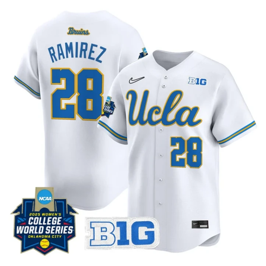 Alexis Ramirez Jersey #28 UCLA Bruins Softball 2025 World Series Stitched White by My Store