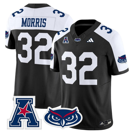 Alfred Morris Jersey #32 Florida Atlantic Owls 2025 All Stitched Black Alter by My Store NCAA Football Jerseys