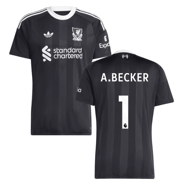 Alisson Becker 1 Liverpool 2025-26 Goalkeeper Match Jersey – Black by Soccer Jersey
