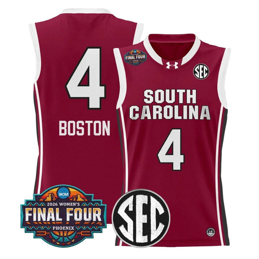 Aliyah Boston Jersey #4 South Carolina 2026 Final Four Stitched Garnet by My store basketball
