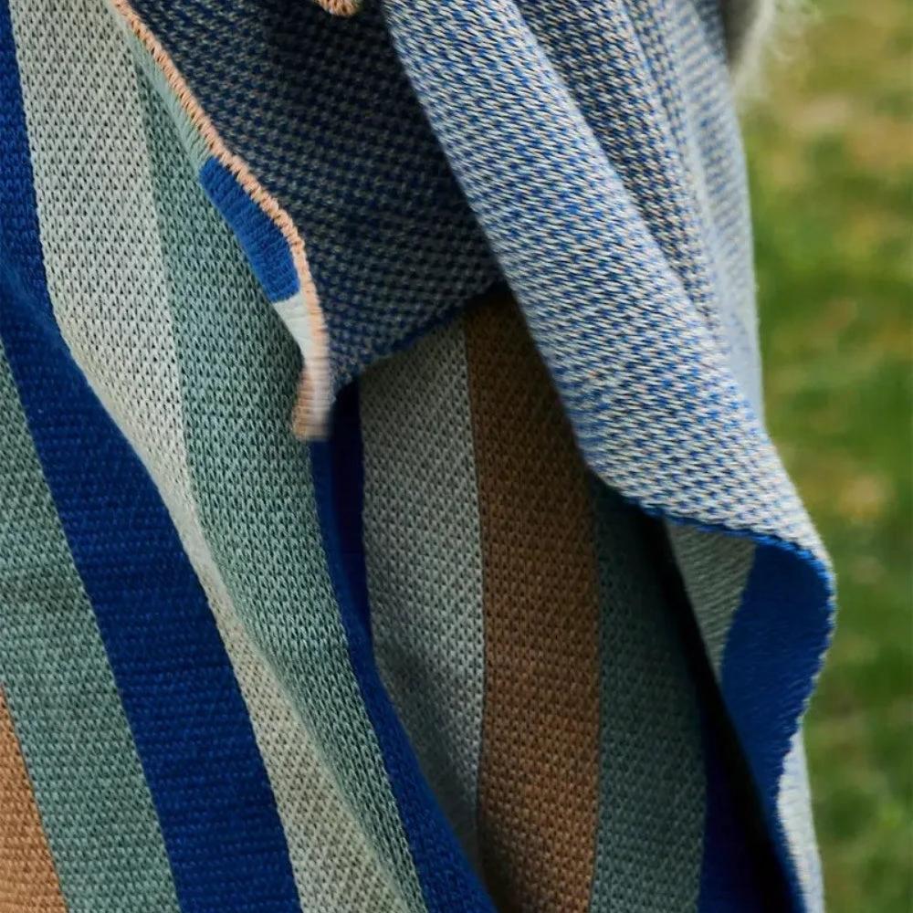 Nordica Stripes Breathable Cotton Blanket by Casa & Beyond